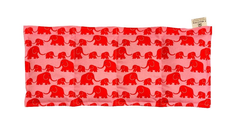 Körnerkissen Mikrowelle geeignet Wärmekissen Natur Dinkelkissen 100% Baumwolle Elefant 45x20cm Bild 4