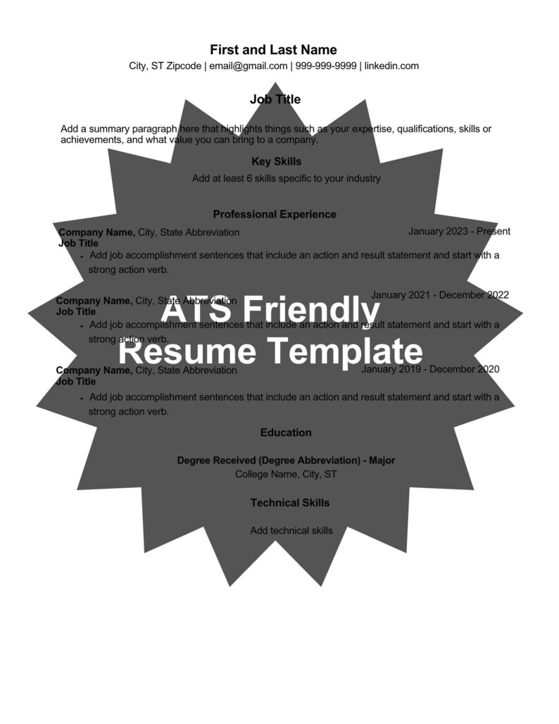 ATS Friendly Resume Template - Etsy Australia