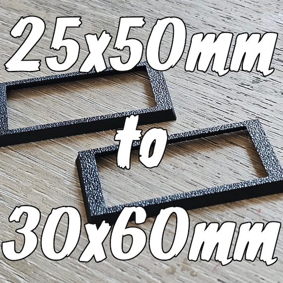 Rectangle Base Converter Movement Tray (Cavalry) 25x50mm to 30x60mm