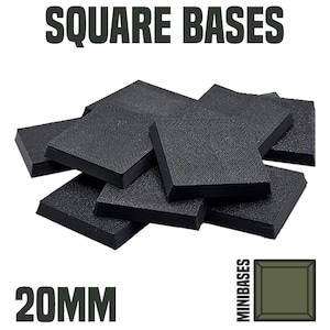 20mm x 20mm Square Wargaming Bases Old World