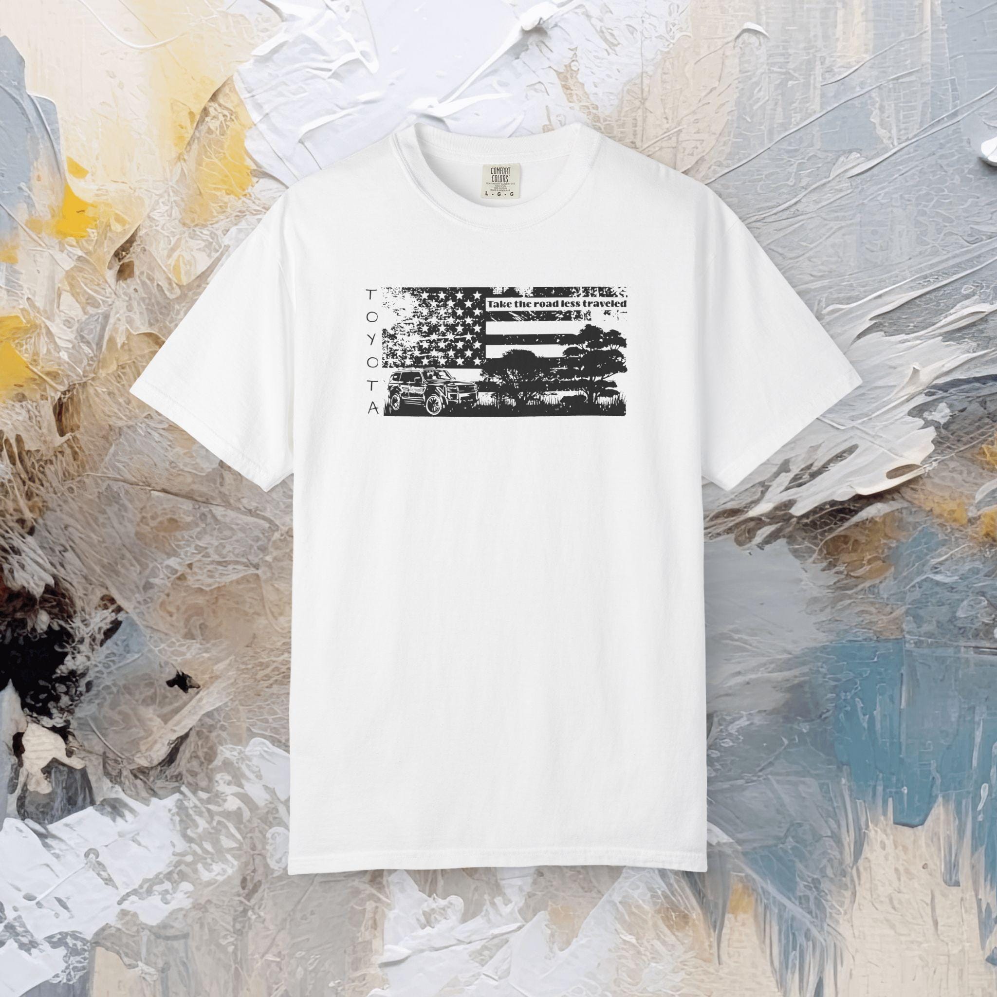 Toyota Land Cruiser, Off Roading, Vintage-Style Graphic T-Shirt, Comfortable Casual Wear, Perfect for Independence Day, Unisex Tee