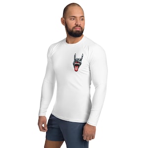 Rock and Roll White Men's Rash Guard