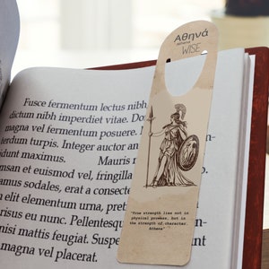 Mythology Bookmarks, Athena, Custom Greek Mythology, Greek Bookends Inspired, Bookmarks for women, Cute Bookmark, Book Lovers Gift Idea