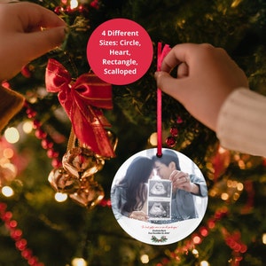Benutzerdefinierte Ultraschall Ornament, personalisierte erwarten Ornament, Schwangere Ornament, Ultraschall Foto, Großeltern Ornament, Babymitteilung