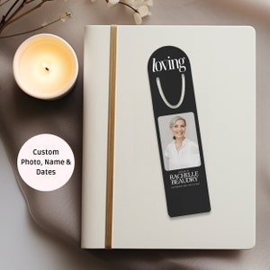 Marcador conmemorativo personalizado, marcadores conmemorativos personalizados, obsequio de duelo, marcapáginas con un mensaje en memoria de un ser querido, invitación a un funeral cristiano