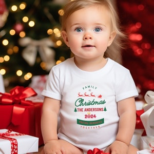 Custom Matching Family Christmas Pajamas, Family Christmas Pajama, Personalized Family Pajamas, Christmas pjs, Baby First Christmas Shirt
