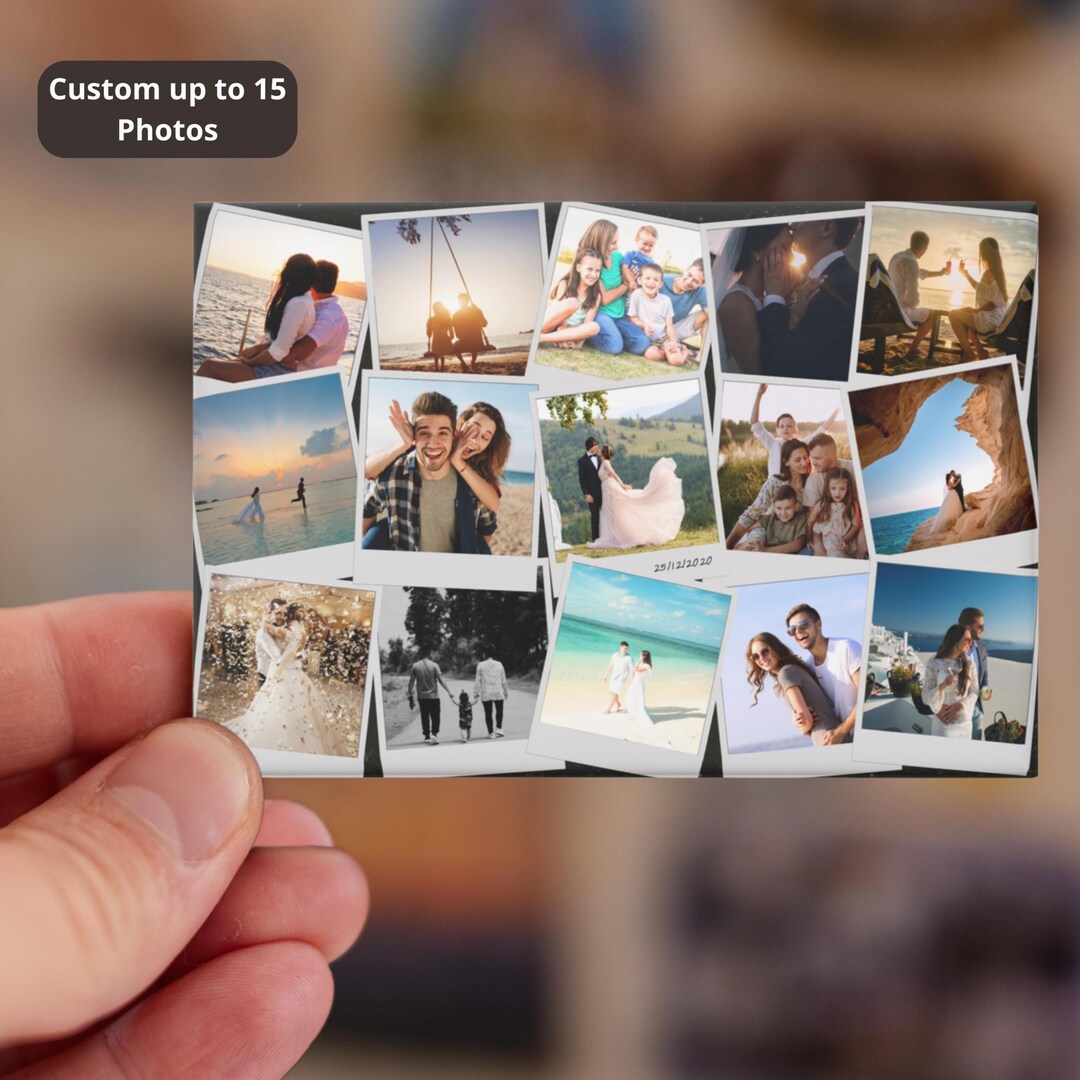 Custom Photo Collage Magnet, Customizable Fridge Magnet, Personalized ...