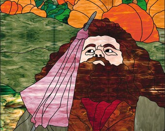 Motivo in vetro colorato - Hagrid