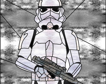 Patrón de vidrieras - Stormtrooper
