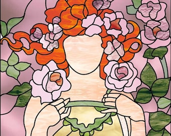 Art Nouveau Stained Glass Lampアルフォンスミュシャ Art Nouveau Stained Glass Lampアルフォンスミュシャ