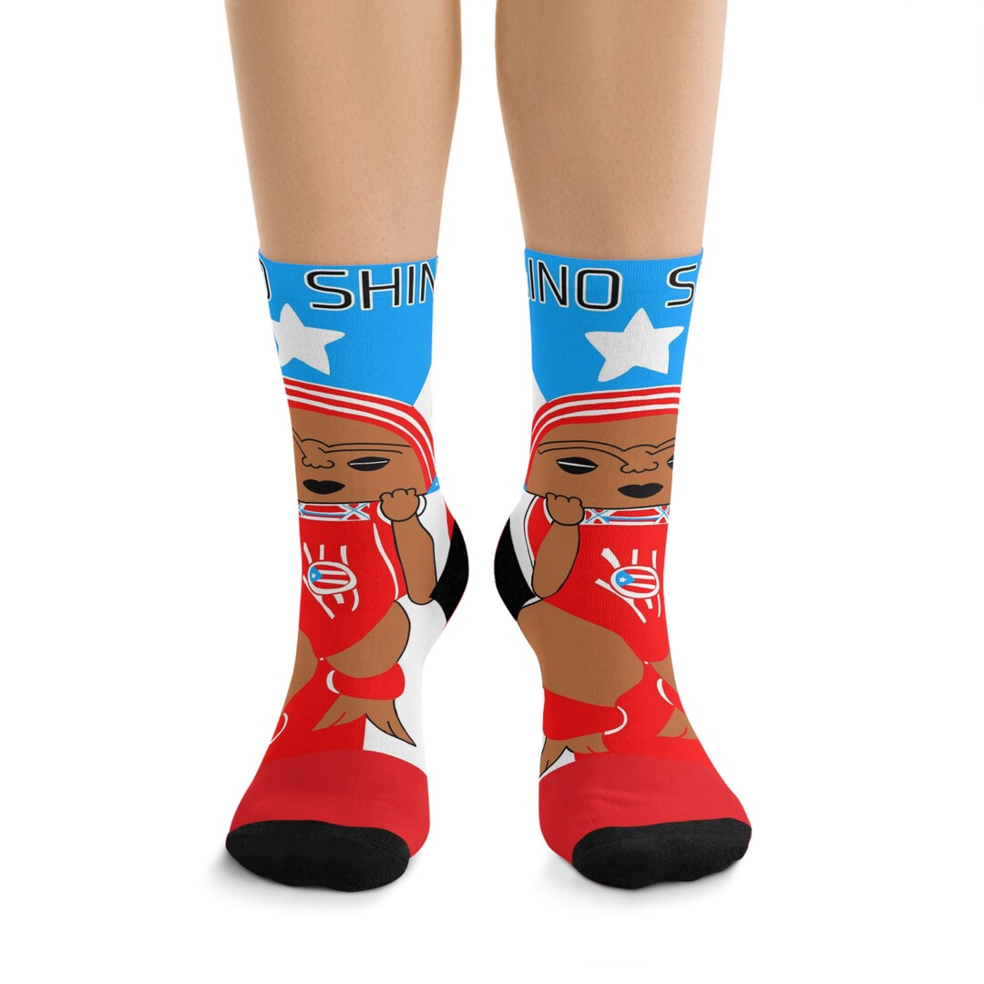 Taino Shines Moon Goddess Tribe Socks. Puerto Rican Culture, Taino