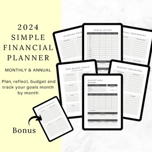 Planificador Financiero 2024 FINANZAS SIMPLIFICADAS Seguimiento y planificación mensual y anual