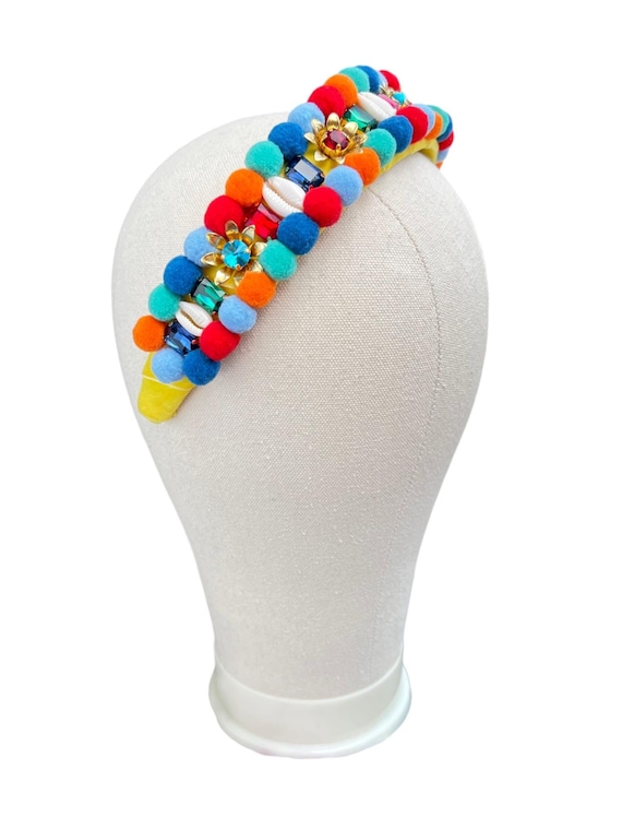 Dolce Vita Crystal Headband Shell Jewelry Sicilian Design  display picture 1