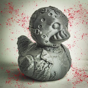 Jason Horror Movie Rubber Duck 3D Printed Parody Figurine