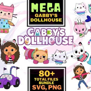 Gabbys Dollhouse SVG Bundle, Gabbys Dollhouse Font Svg, Gabbys Dollhouse Svg Files for Cricut and Silhouette, Clipart