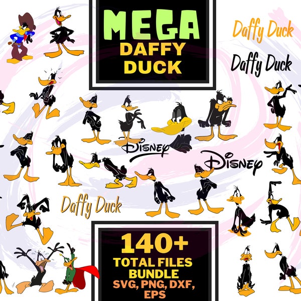 Daffy duck MEGA svg bundle, dorlock homes png, Donald duck png clipart, daisy duck png, duck, cartoon png,instant download, DxF, Eps, Png