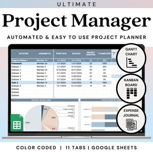 Project Management Template | Project Activity Planner & Tracker ...