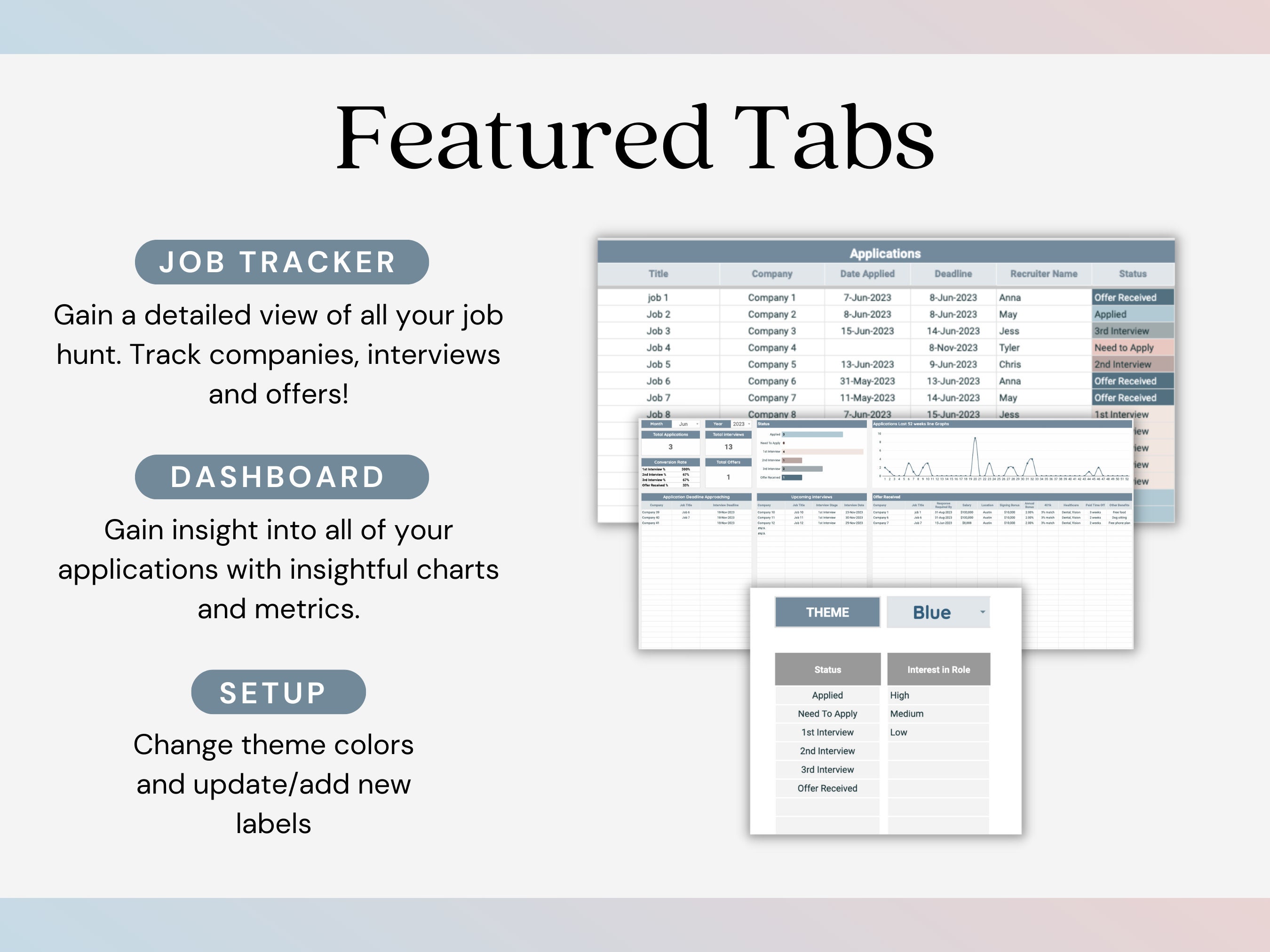 Job Application Tracker | Job Tracker Template | Job Planner ...