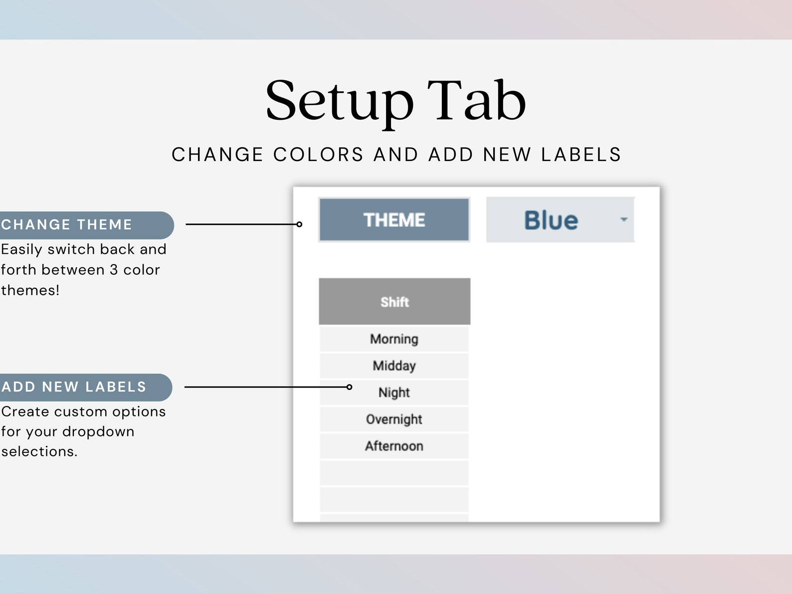 Tip Shift Tracker Spreadsheet | Shift Planner | Server Income Tracker ...