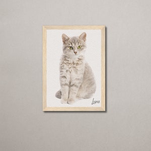 Mini Custom Watercolor Cat Portrait, Cat Lover Gift, Cat Memorial, Cat Loss Gift, Pet Painting, Miniature Painting, Tiny Paintings