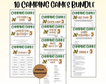 Camping Games Printable Directions & Supply List | 18 Fun Outdoor Games ...
