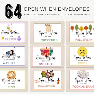 Cartas de apertura para estudiantes universitarios, sobres motivacionales, paquetes de atención perfectos, obsequios universitarios únicos, sorpresa ideal para la habitación de la residencia universitaria