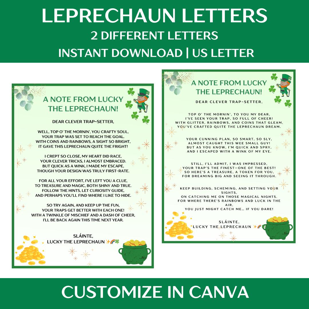 Leprechaun Letters - Customizable Letter From Leprechaun - Leprechaun ...