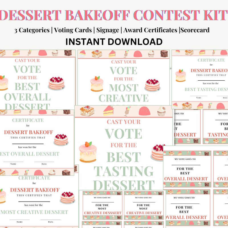 Baking Contest Score Sheet - Etsy