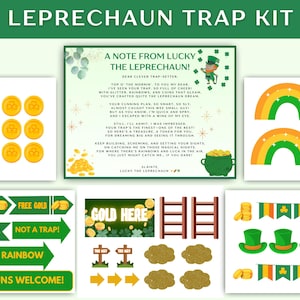 Kit Armadilha de Leprechaun - Para Pegar um Leprechaun - Feliz Dia de São Patrício Atividades para Crianças - Atividade em Sala de Aula - Pegue um Leprechaun DIY Craft