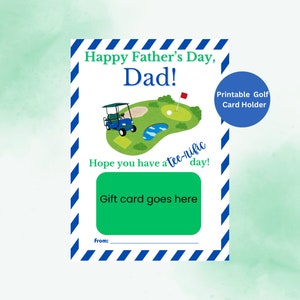 Vatertag Golf Geschenk Kartenhalter - Tee Time für Papa - Hole in One Überraschung