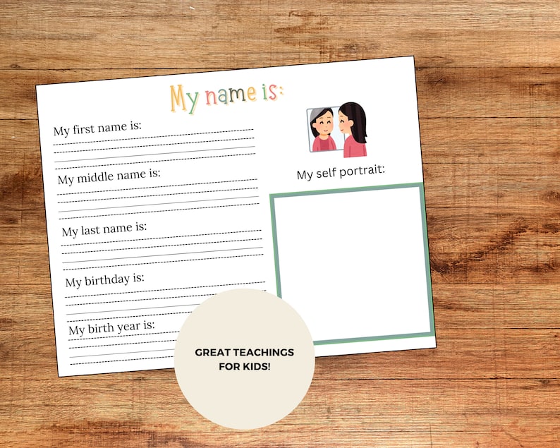Life Skills for Kids Printable Bundle Name Activity Address and Phone ...