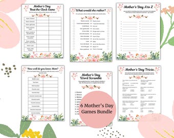 Mother's Day Games Bundle: Brunch Party Activity (Digital Download)