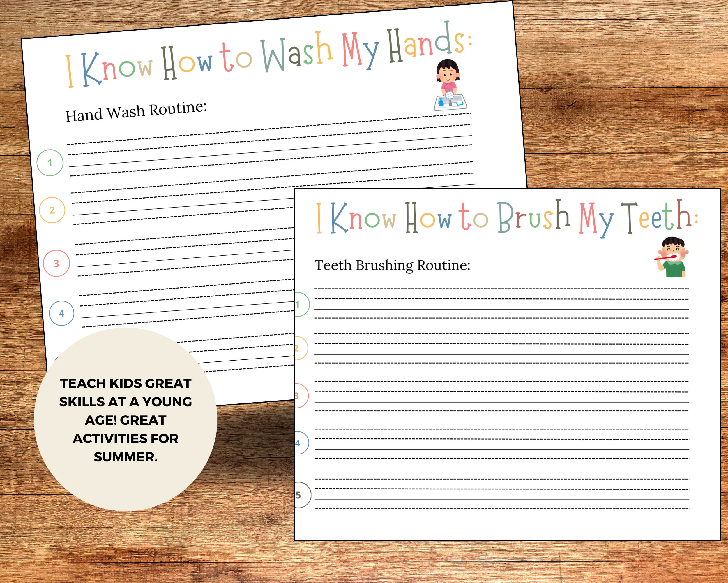 Life Skills for Kids Printable Bundle Name Activity Address and Phone ...