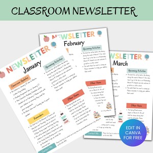 Editable Classroom Newsletter Template: Boho Teacher Letter (Canva, Digital Download)