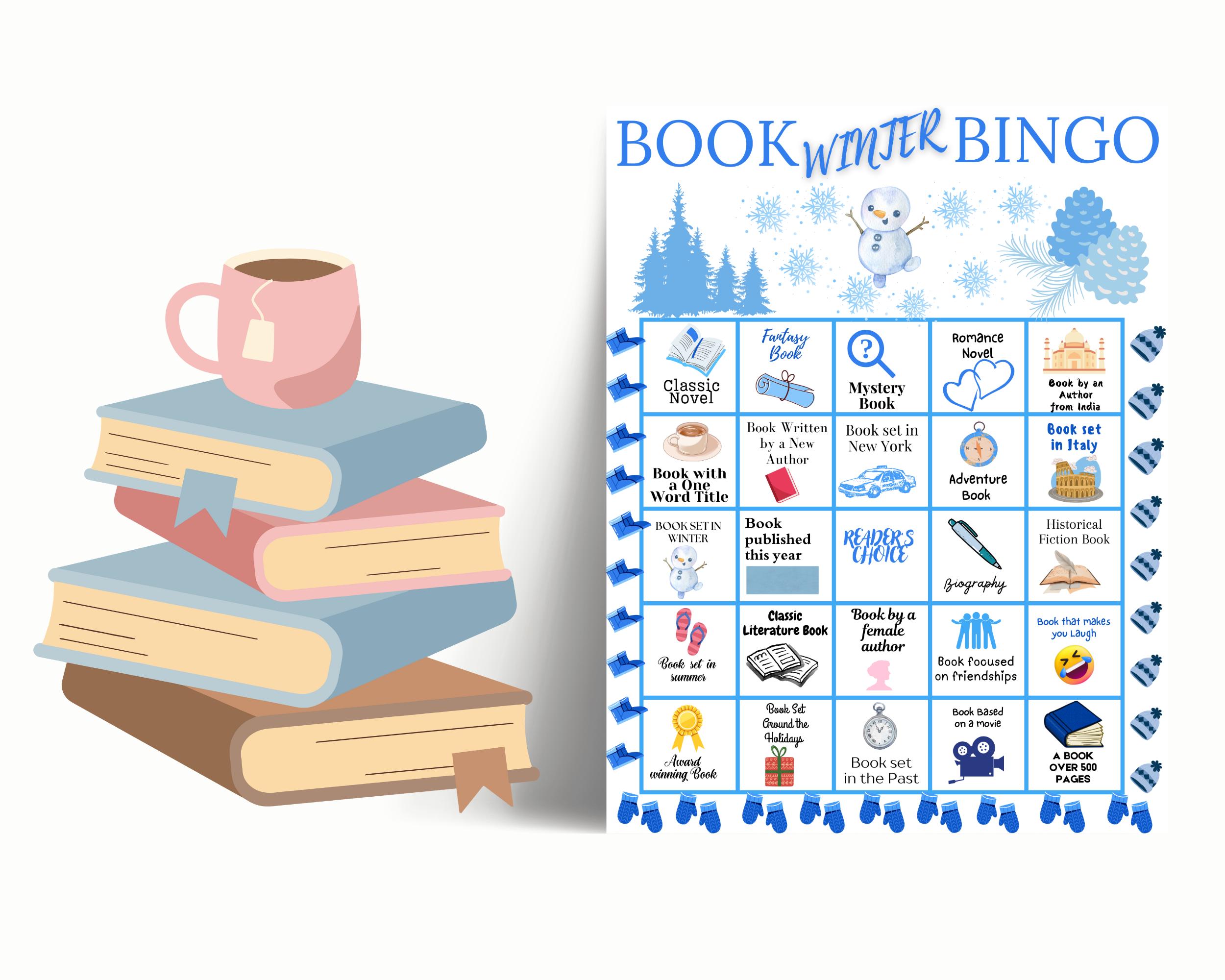 Winter Book Bingo Game: Reading Challenge for Book Clubs (PDF) - Etsy