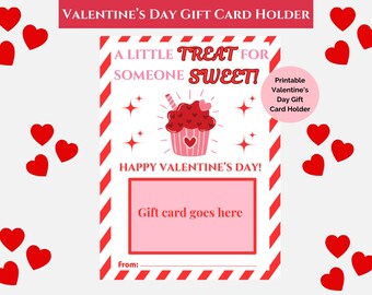 Valentine's Day Gift Card Holder, Sweet Treat Design (Printable PDF)