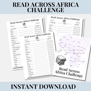 Desafío de lectura en África: lee un libro de cada país de África - Club de lectura - Desafío de lectura - Mapa de países - Amantes de los libros - Bitácora de lectura