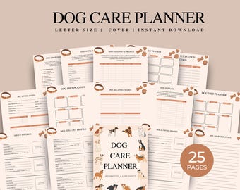 Planificador de cuidados para perros: registro de salud de cachorros y carpeta de cuidados para mascotas (PDF)