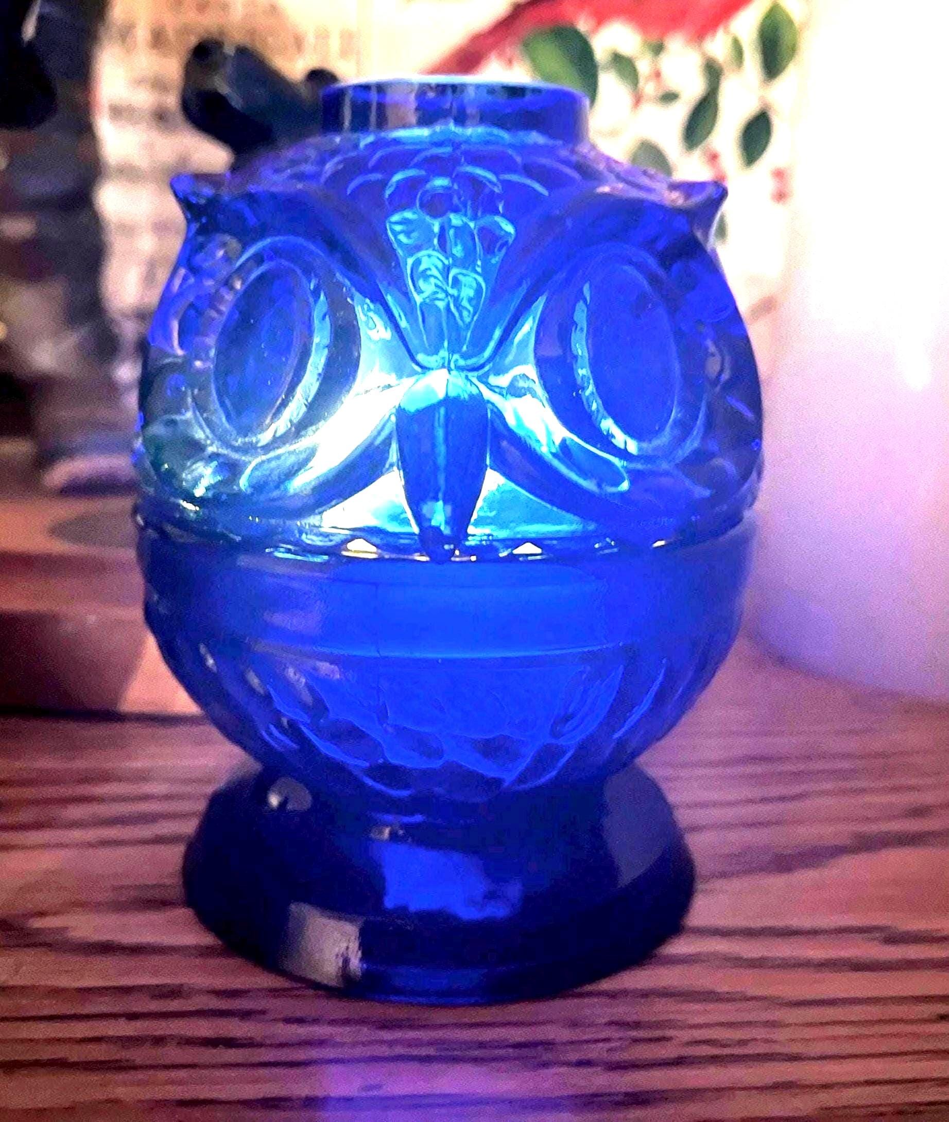 Fenton Blue Lamp - Etsy