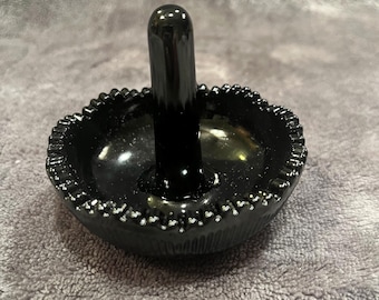 Mosser Porta anillos de cristal Negro NUEVO