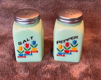 Fireking Tulip Salt and Pepper Shakers Lids - Etsy