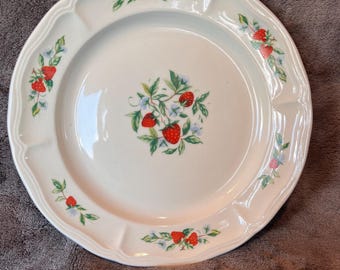 Bandeja de servir vintage Susana con estampado de fresas de Tabletops Unlimited
