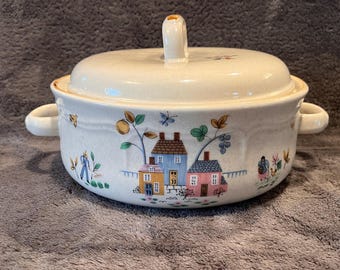 Cazuela Vintage Heartland de 1,5 cuartos de galón con tapa.