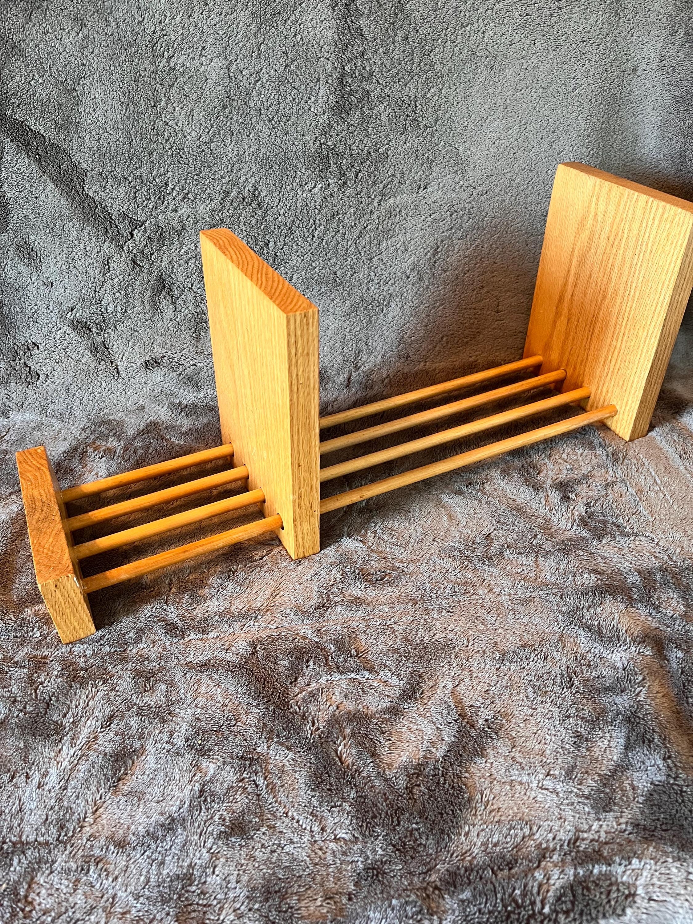 Vintage Sliding Book Rack - Etsy