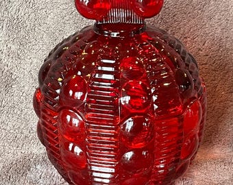 Dulcera vintage Tiara Ruby Red Dewdrop de Indiana Glass