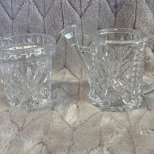 Princess House Crystal Mini Watering Pitcher And flower pot