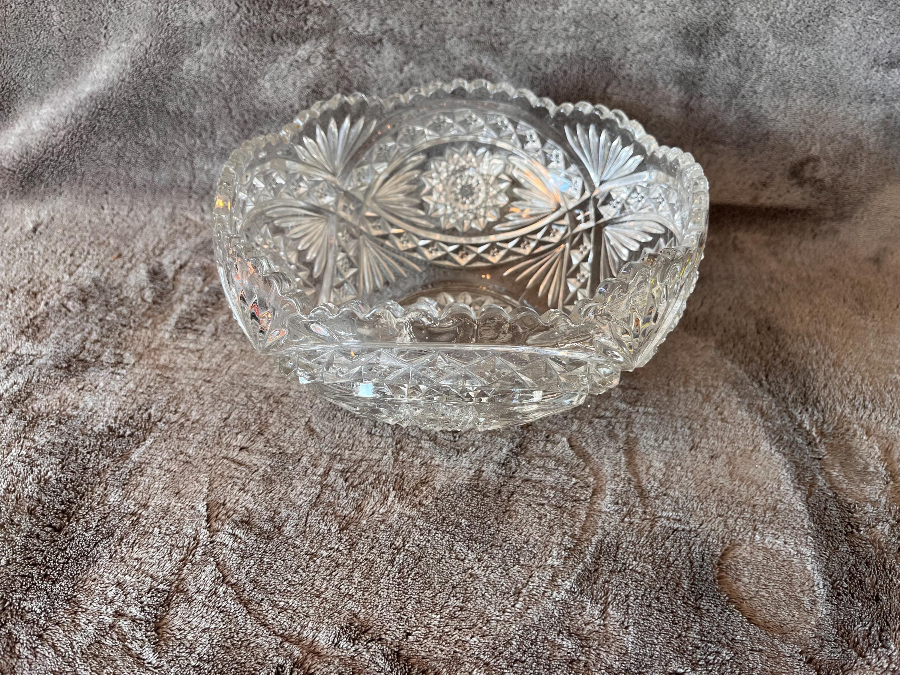 Antique Crystal Bowl - Etsy
