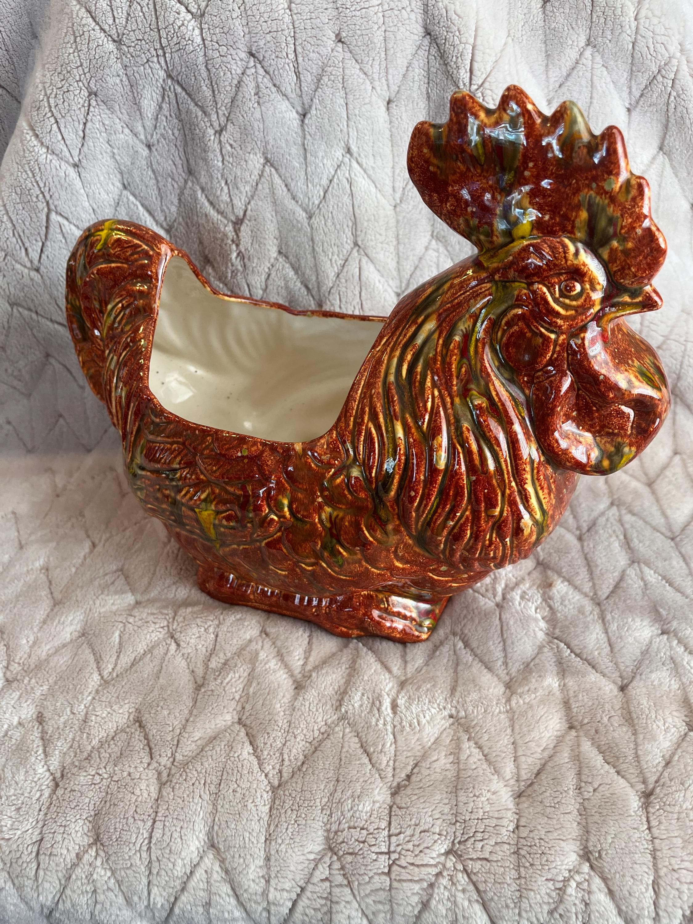 ポルトガル　ビンテージ　ニワトリ花瓶 Vintage Chicken Planters - Etsy