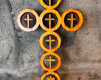 Vintage handmade wooden cross.