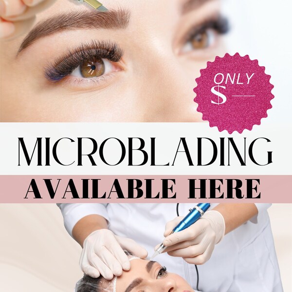 Microblading Advertising Poster for Salon